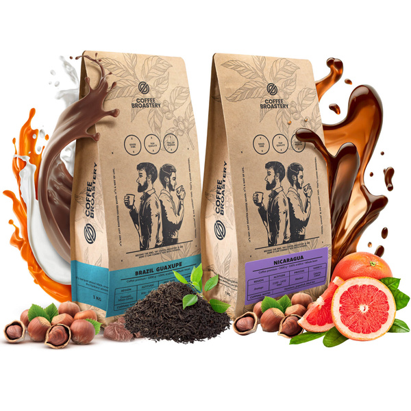 Sæt Bro Coffee Roastery Nicaragua Colibrí Azul + Brazil Guaxupe 2x1kg (2kg)