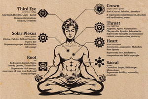 Papiretikette Buddha sten TTL 100mm x 150mm