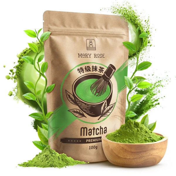 Gavesæt: premium-matcha + matchawan + bambustilbehør