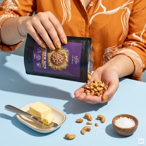 Nustino Crunch – Ristede cashewnødder – Golden Salted Butter 200 g