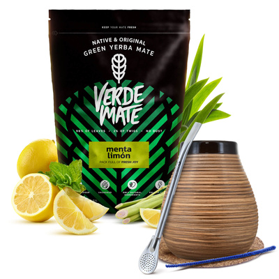 Yerba Mate Verde Mate Green Menta Limon Startsæt 500g