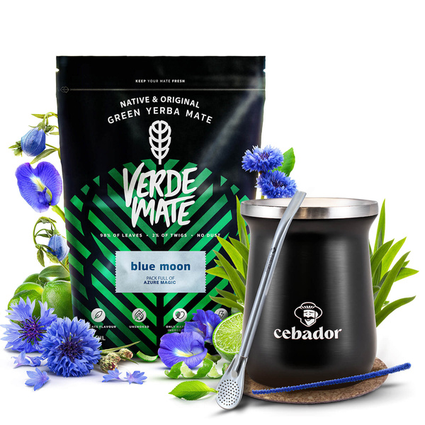Yerba Mate Sæt Verde Mate 500g 0,5kg Termisk Mate-Kop TermoMate PRO