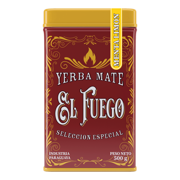 Yerbera - blikdåse + El Fuego Menta Limon 0,5 kg 