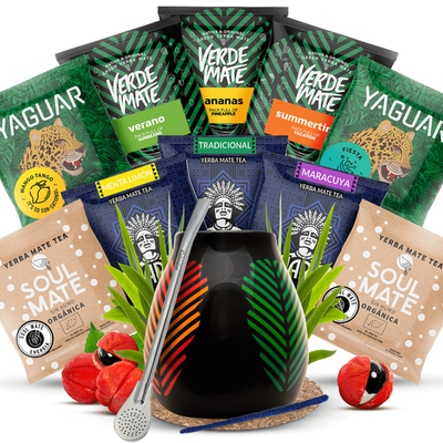 Yerba Mate Sæt 10x50 Kalabas + Bombilla