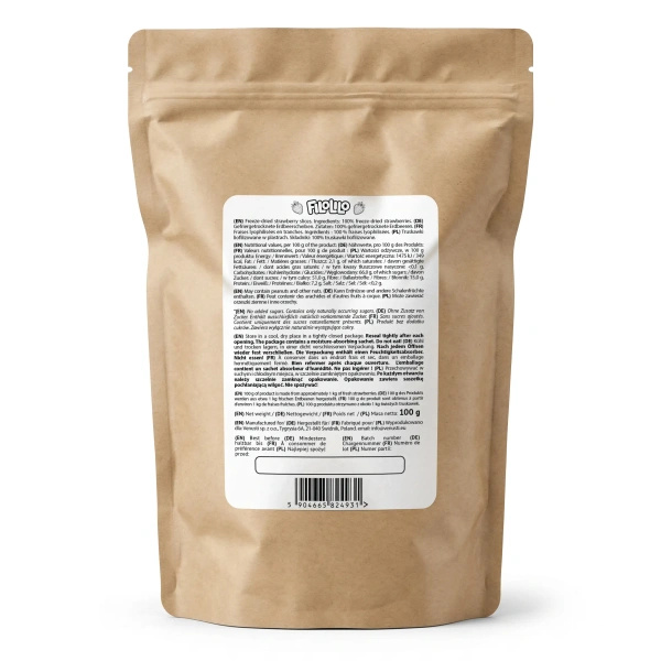 FiloLilo – Frysetørrede jordbær (skiver) 100 g