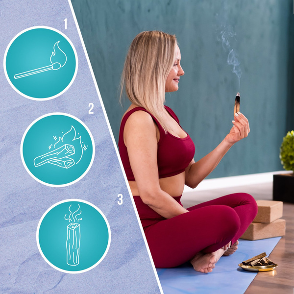 Gavesæt: Palo Santo 50 g + hvid salvie "Syv Chakraer"