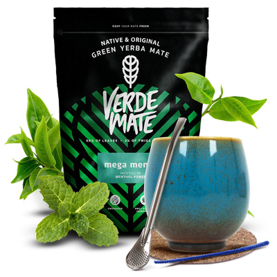 Yerba Mate Sæt Verde Mate 500g 0,5kg Kalabas + Bombilla