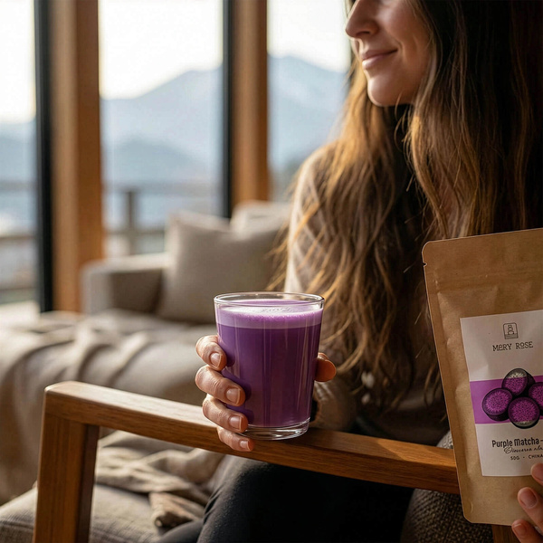 Sæt med farverige matchaer: Pink Matcha + Purple Matcha