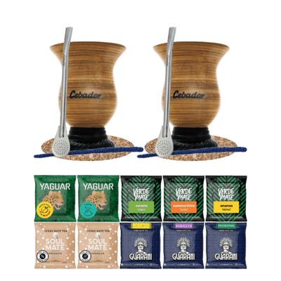 Yerba Mate Sæt 10x50 2x Kalabas + 2x Bombilla