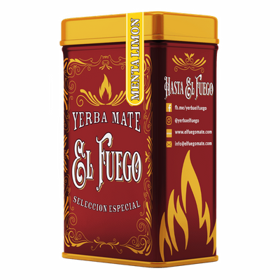 Yerbera - blikdåse + El Fuego Menta Limon 0,5 kg