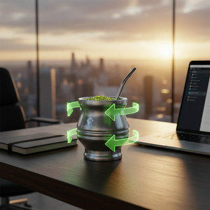 TermoColador – termokop til yerba mate – 190 ml (sølv)