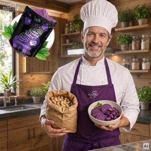 Nustino – Jordnøddesmør i pulverform – Ube (uden tilsat sukker) 400 g