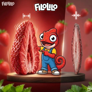 FiloLilo – Frysetørrede jordbær (skiver) 20 g