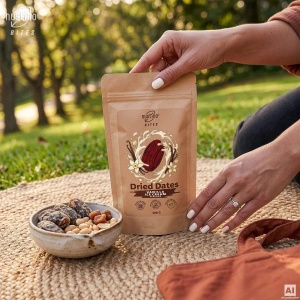 Nustino Bites – Tørrede Dadler – Vanilla Ice Cream Flavour 100 g