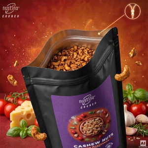 Nustino Crunch – Ristede cashewnødder – Pizza Margherita Flavour 200 g