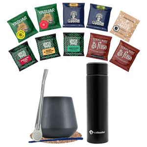 Sæt Yerba Mate 500g Mate Gourd 10x50g termokande