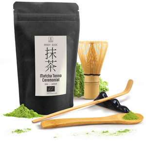 Ceremonielt sæt til brygning af matcha-te: japansk økologisk matcha 30g + tilbehør