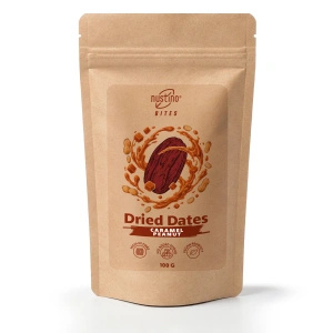 Nustino Bites – Tørrede Dadler – Caramel Peanut 100 g