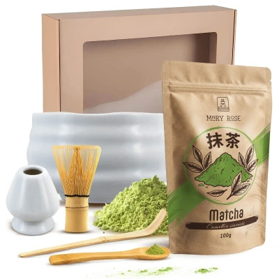 Gavesæt til brygning af matcha-te