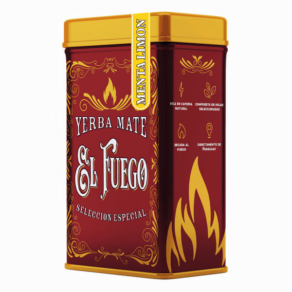 Yerbera – Metaldåse + El Fuego Menta Limon 0,5 kg