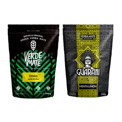 Verde Mate Grøn Limon 500g + Guarani Menta Limon 500g