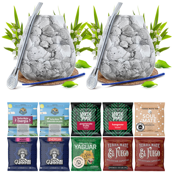 Yerba Mate Sæt TIL TO Kalabas Bombilla