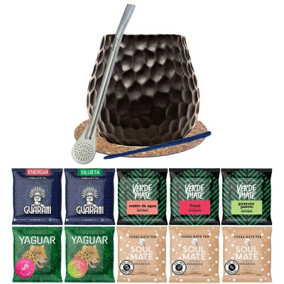 SætYerba Verde Mate Grøn 500g Gourd Bombilla 10x50g