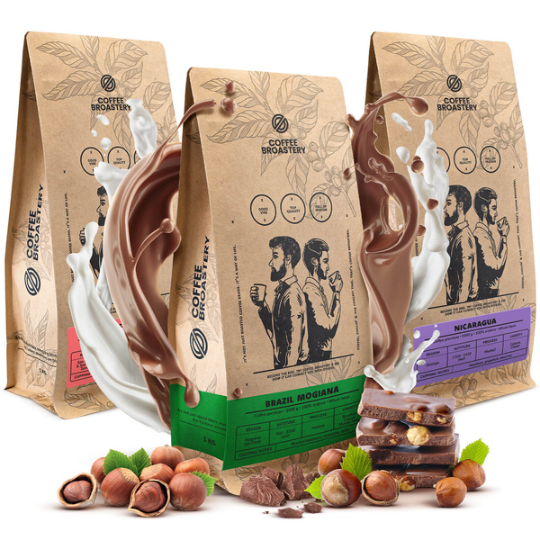 Kaffesæt Bro Coffee Roastery Costa Rica San Rafael + Nicaragua Colibrí Azul + Brazil Samba 3x1kg (3kg)
