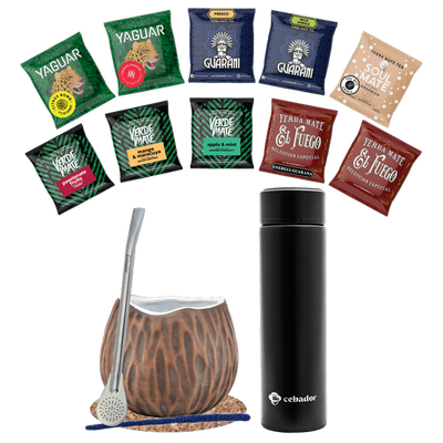 Sæt Yerba Mate 500g Mate Gourd 10x50g termokande
