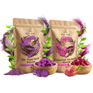 Sæt med farverige matchaer: Pink Matcha + Purple Matcha