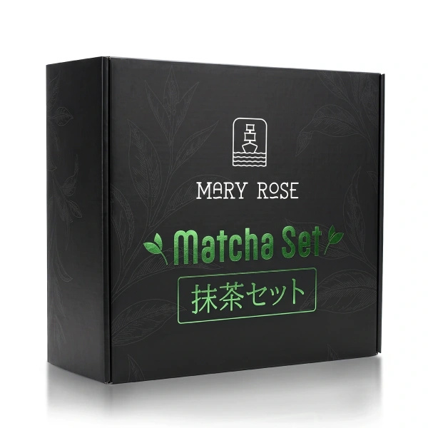 Gavesæt: japansk ceremoniel matcha + matchawan + bambustilbehør