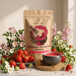 Mary Rose – Red Matcha Alternative – Jordbær (pulver) 100 g