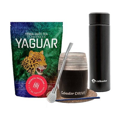 Sæt Yerba Yaguar Energia Gourd Drive Termokande 0,5 kg