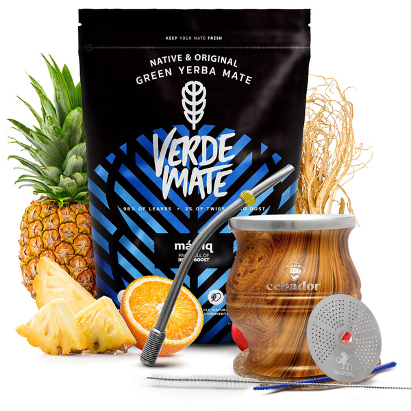 Sæt Yerba Verde Mate Mas IQ 0,5kg + TermoColador