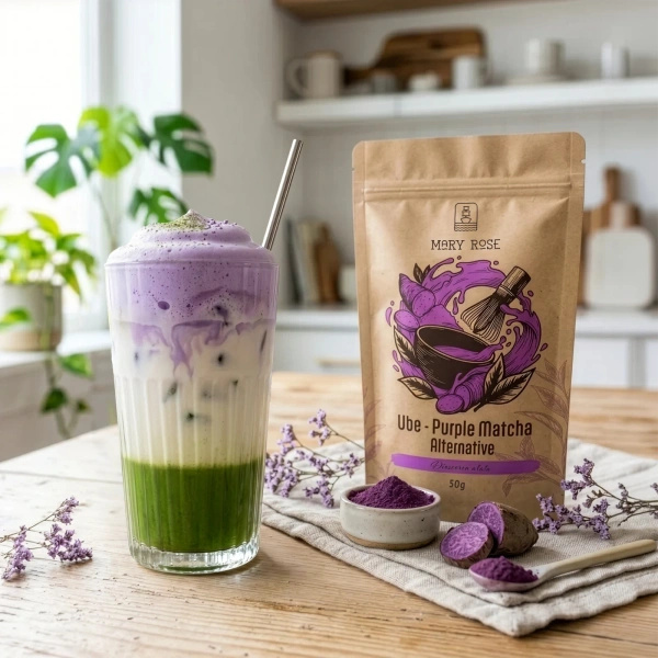 Sæt til farverig Matcha Latte: Matcha + Purple Matcha + tilbehør