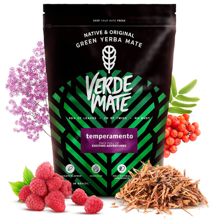 Yerba Mate Sæt Verde Mate 2x500g 1kg Kalabas + Bombilla