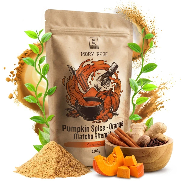 Mary Rose – Orange Matcha Alternative – Pumpkin Spice (pulver) 100 g