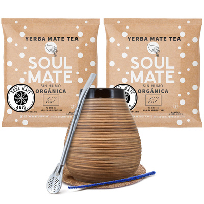 Yerba mate-sæt Bombilla Kalabas