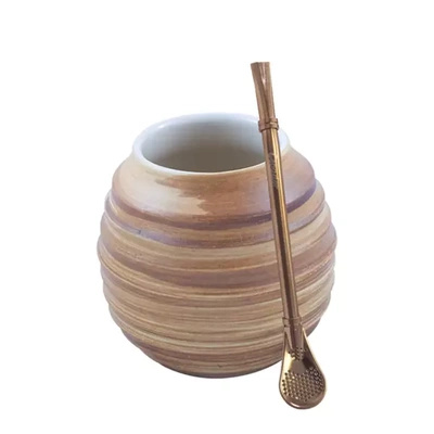 Matekop i keramik - Honey Model + Bombilla Gringo Rose Gold