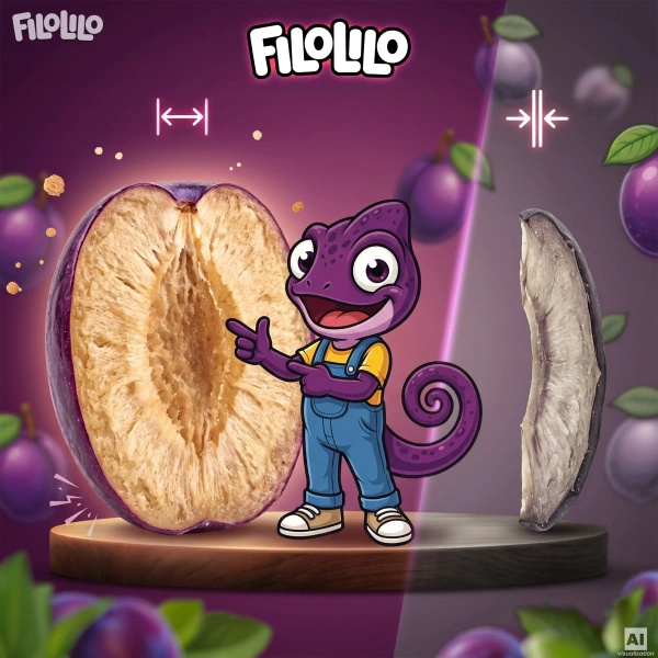 FiloLilo – Frysetørrede blommer (halve) 20 g