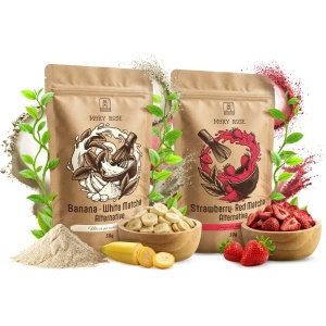 Sæt med farverige matchaer: Red Matcha + White Matcha