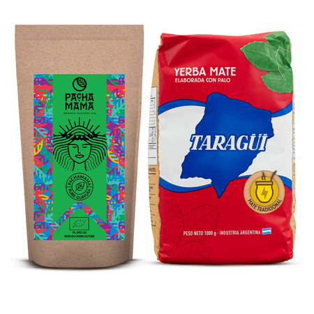 Sæt: Yerba Mate + Guayusa Pachamama 1500g