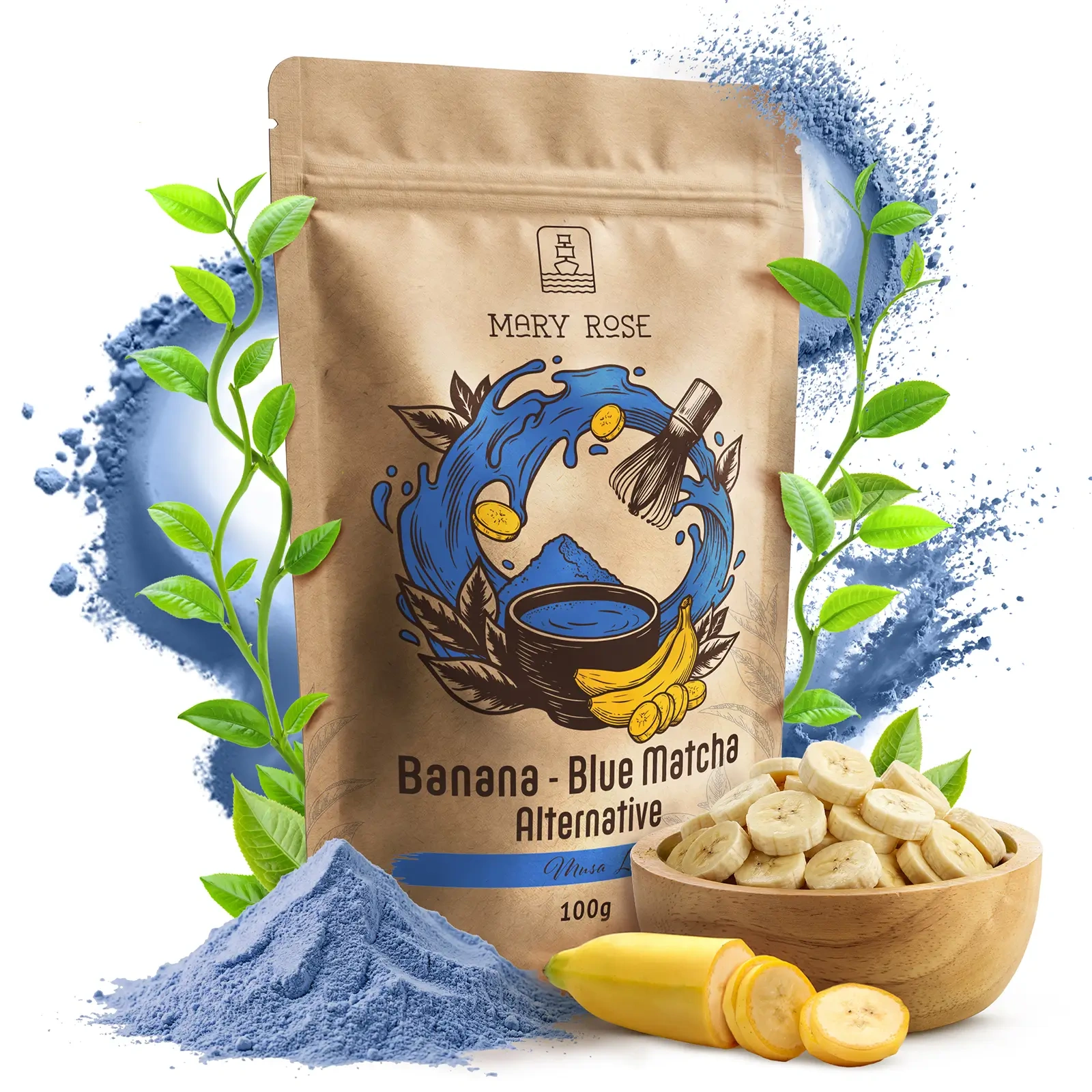 Mary Rose Blue Matcha Alternative Banan