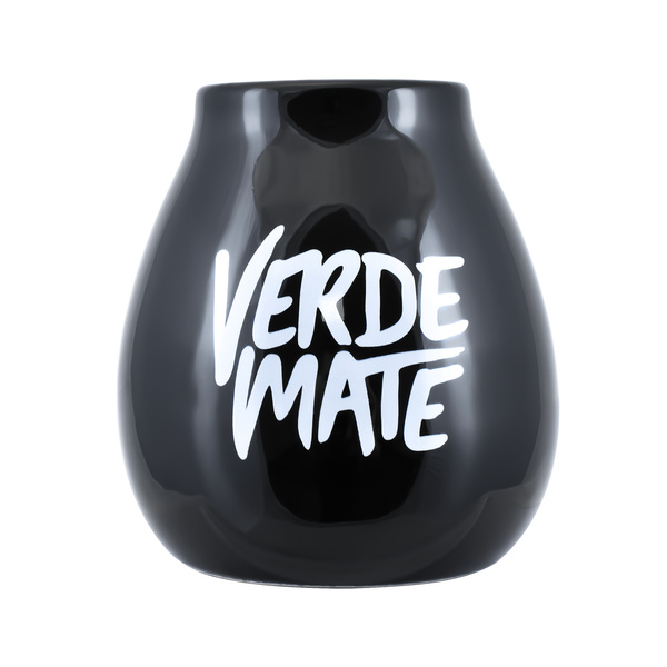 Keramisk mate-kop med Verde Mate-logo (sort) 350 ml