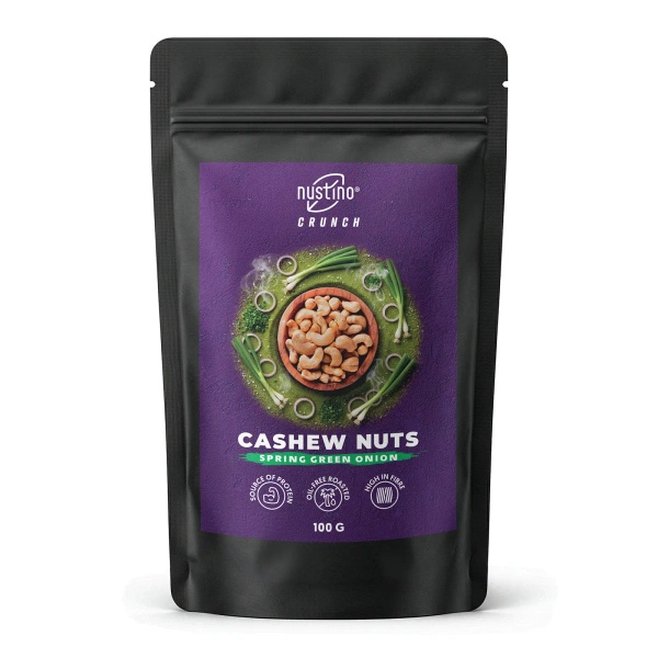 Nustino Crunch – Ristede cashewnødder – Spring Green Onion 100 g