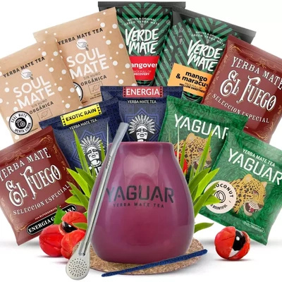 Yerba Mate Tykva Bombilla startsæt 10x50g