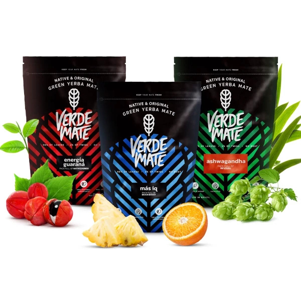 Yerba Mate Verde Mate-frugtsæt 3x500g