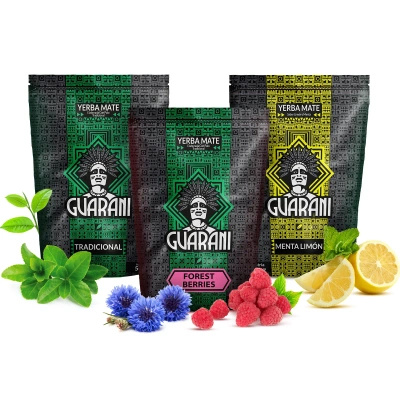 Sæt Yerba Mate Guarani forskellige smagsvarianter 3x500g
