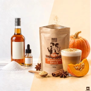 Sæt til Pumpkin Spice Latte: kaffe Bro Coffee Roastery Brazil Guaxupe 1kg + Pumpkin Spice Latte Mix 100g