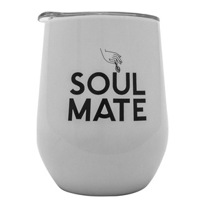 TermoLid – termokop til yerba mate med låg – Soul Mate (hvid) – 350 ml